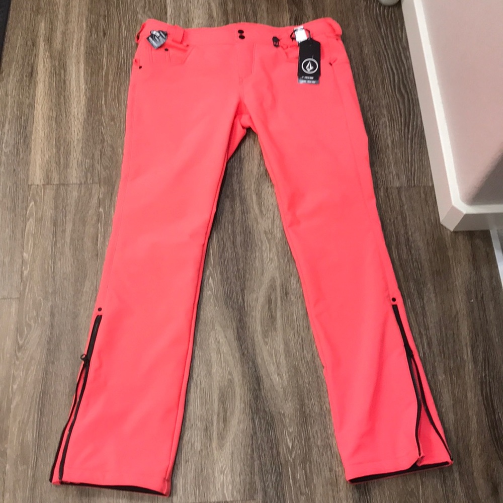 Volcom Battle Stretch Snow Pants Neon Coral